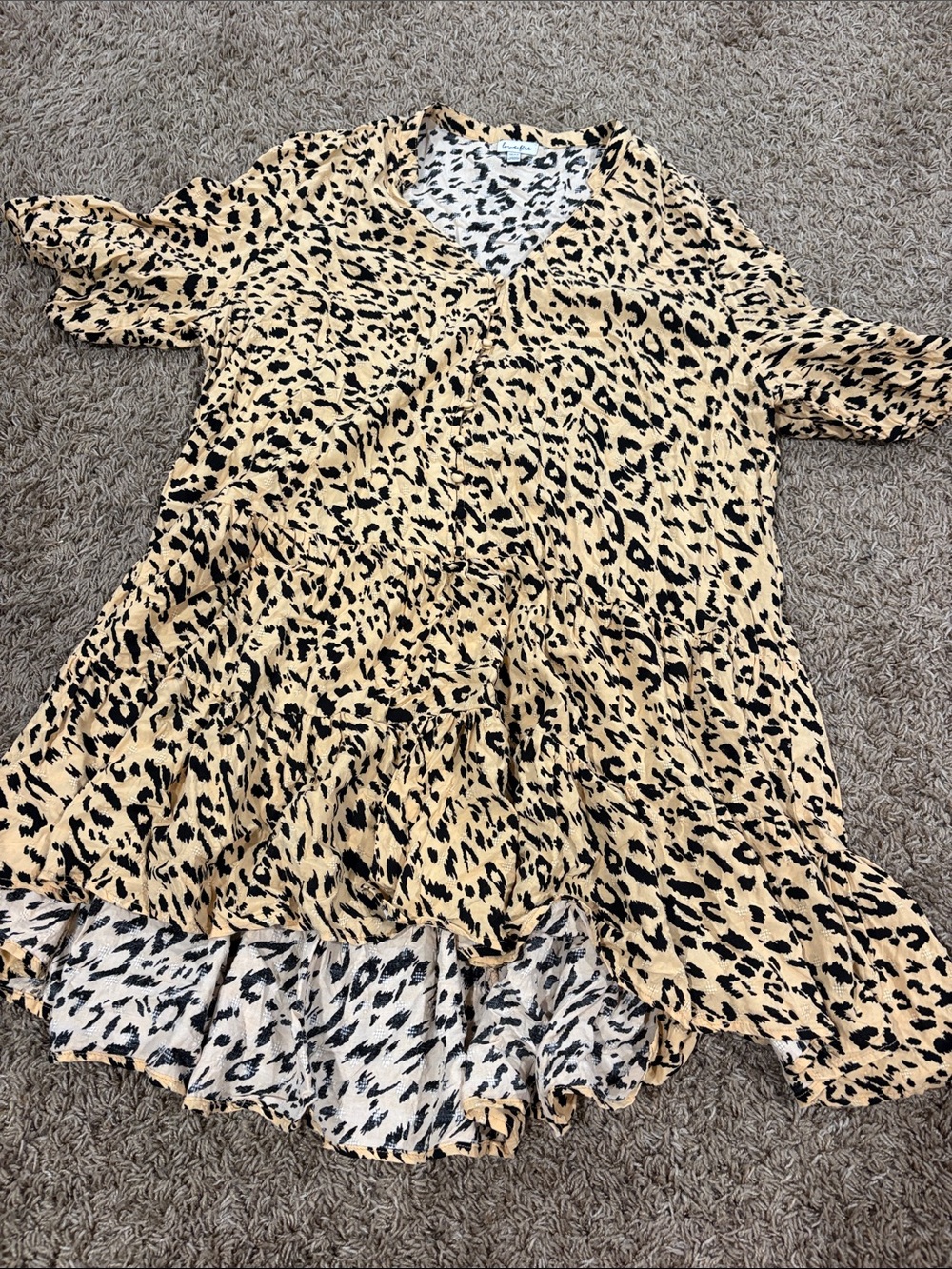 Love Fire Animal Print Dress 1X